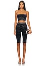 view 4 of 5 Crystal Velvet Crop Top in Midnight