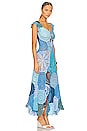 view 2 of 4 ROBE MAXI MERMAID in Blue Motif