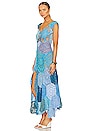 view 3 of 4 ROBE MAXI MERMAID in Blue Motif