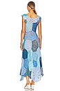 view 4 of 4 ROBE MAXI MERMAID in Blue Motif