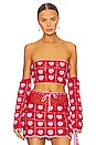 view 1 of 5 Heart Crop Top in Red