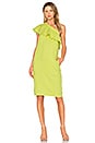 view 1 of 3 Reina One Shoulder Ruffle Dress in Citrus