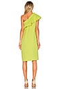 view 3 of 3 Reina One Shoulder Ruffle Dress in Citrus