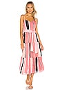 view 4 of 4 ROBE MAXI MARJANA in Sunset Papaya Stripe