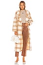 view 5 of 5 Vita Oversized Coat in Camel Plaid