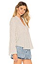 view 2 of 4 Marina Popover Top in Cream Stripe