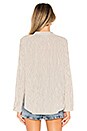 view 3 of 4 Marina Popover Top in Cream Stripe