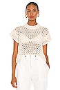 view 1 of 4 Ami Cropped Net Knit Top in Cream