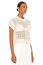 view 2 of 4 Ami Cropped Net Knit Top in Cream