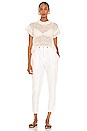 view 4 of 4 Ami Cropped Net Knit Top in Cream