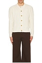 view 3 of 3 Ernest Cable Knit Cardigan in Ivory