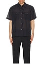 view 3 of 3 Western Seersucker Short Sleeve Shirt in Navy