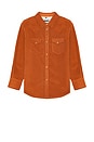 view 1 of 4 Western Corduroy Shirt in Tangerine