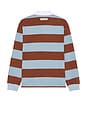 view 2 of 4 Stripe Jersey Rugby Shirt in Sky Blue