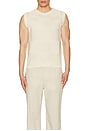 view 4 of 4 TOP DE PUNTO SIN MANGAS DAMIER in Ivory