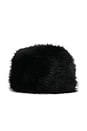 view 4 of 4 Margot Sable Pillbox Hat in Noir