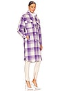 view 3 of 4 Graham Coat in Amethyst Plaid