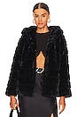 view 1 of 5 Goldie 5 Faux Fur Jacket in Noir