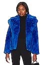 view 1 of 5 Milly Faux Fur Jacket in Azure Blue