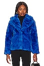 view 2 of 5 Milly Faux Fur Jacket in Azure Blue