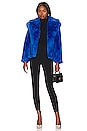 view 5 of 5 Milly Faux Fur Jacket in Azure Blue