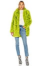 view 1 of 4 MANTEAU IMITATION FOURRURE SOPHIE in Neon Green