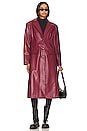 view 2 of 4 x Mansur Gavriel Collaboration Liv Apple Leather Coat in Rhubarb