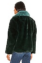 view 4 of 5 Kendall Faux Fur Jacket in Emerald Green & Sapphire Blue