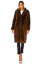 view 2 of 4 Laure Faux Fur Coat in Chocolat