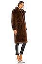 view 3 of 4 Laure Faux Fur Coat in Chocolat