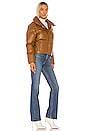 view 3 of 4 Camila Vegan Leather Puffer Jacket in Camel