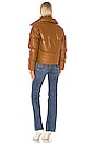 view 4 of 4 Camila Vegan Leather Puffer Jacket in Camel