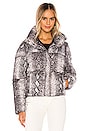 view 2 of 5 Jamie Puffer Jacket in Grey Python Print