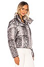view 3 of 5 Jamie Puffer Jacket in Grey Python Print