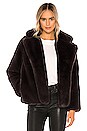 view 1 of 5 Manon Faux Fur Coat in Eboni in Ebene