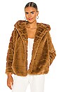 view 1 of 5 BLOUSON IMITATION FOURRURE GOLDIE in Camel