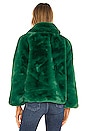 view 3 of 4 Manon Faux Fur Jacket in Verdant Green