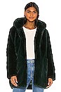 view 1 of 5 Marie Faux Fur Coat in Emerald Green