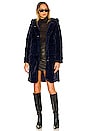 view 1 of 4 Celina 2.0 Faux Fur Coat in Navy Blue