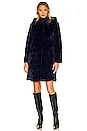 view 2 of 4 Celina 2.0 Faux Fur Coat in Navy Blue