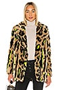 view 1 of 5 Chloe Faux Fur Coat in Neon Leopard