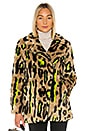 view 2 of 5 Chloe Faux Fur Coat in Neon Leopard