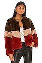 view 1 of 4 CHAQUETA PIEL SINTÉTICA BRIGITTE in Chocolat, Sand & Ginger