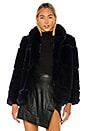 view 1 of 5 Sarah Faux Fur Jacket in Navy Blue