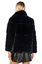 view 4 of 5 Sarah Faux Fur Jacket in Navy Blue