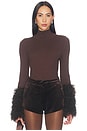 view 1 of 4 Mountain Cuff Turtleneck Top in Deep Brown