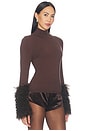 view 2 of 4 Mountain Cuff Turtleneck Top in Deep Brown