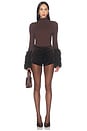 view 5 of 4 Mountain Cuff Turtleneck Top in Deep Brown