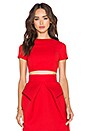 view 2 of 5 Evan Crop Top in Cherry Red
