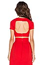 view 4 of 5 Evan Crop Top in Cherry Red